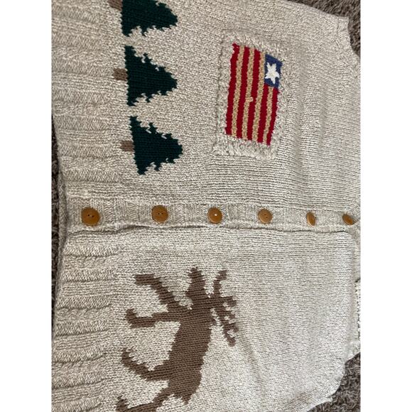 Marisa Christina Woman Size 1X Knitted By Hand Woven Sweater Cardigan Linen - Picture 5 of 11